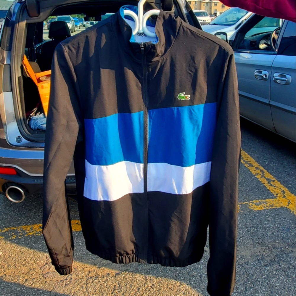 Lacoste Black and Blue Colorblock Jacket